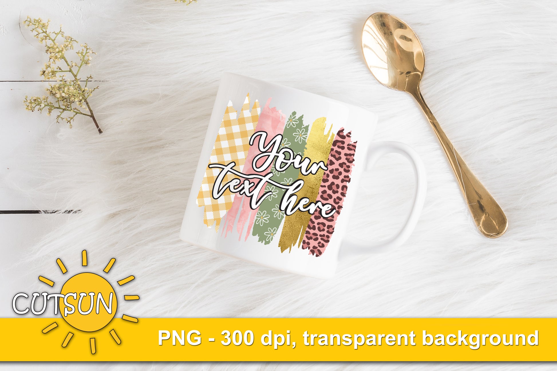 Spring Brush strokes background sublimation