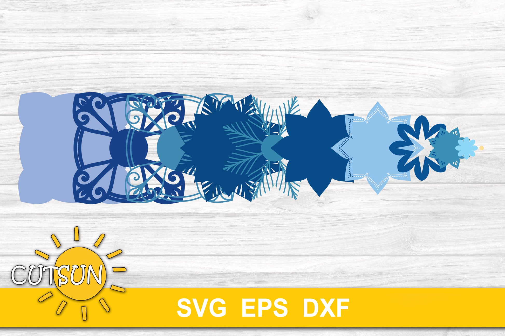 3D Layered Mandala Square SVG 11 layers