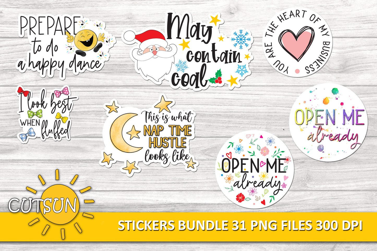 Small business stickers Print n cut bundle