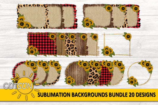 Sunflowers Background sublimation bundle