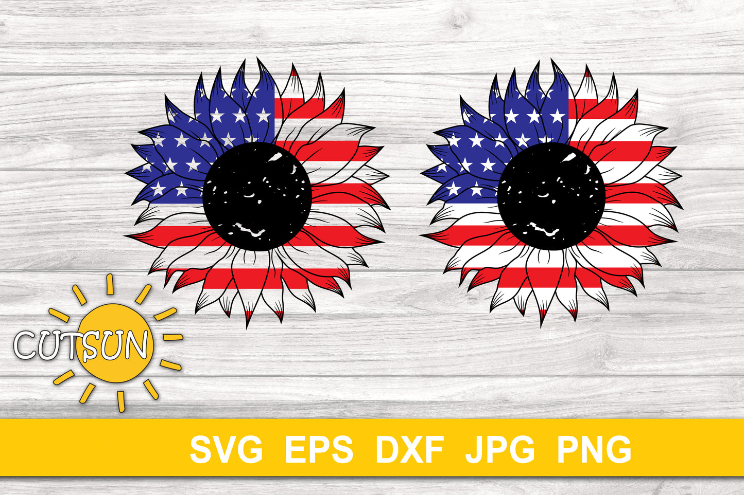 Patriotic Sunflower SVG