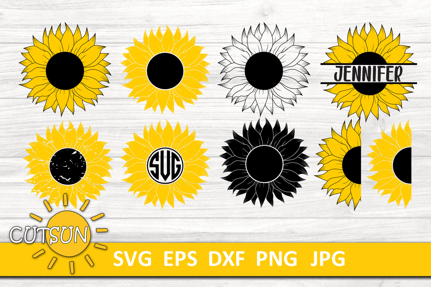 Sunflower SVG bundle | Floral SVG bundle