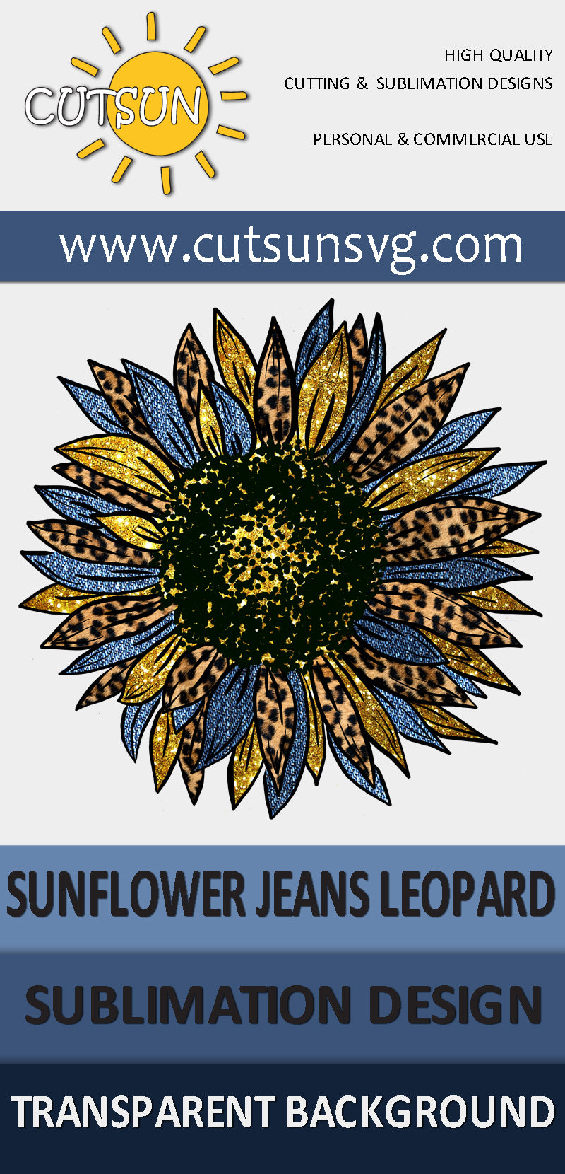 Sunflower Jeans Leopard Glitter design