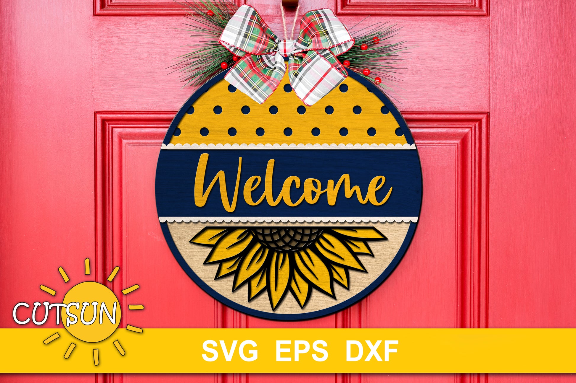 Sunflower Welcome Sign SVG