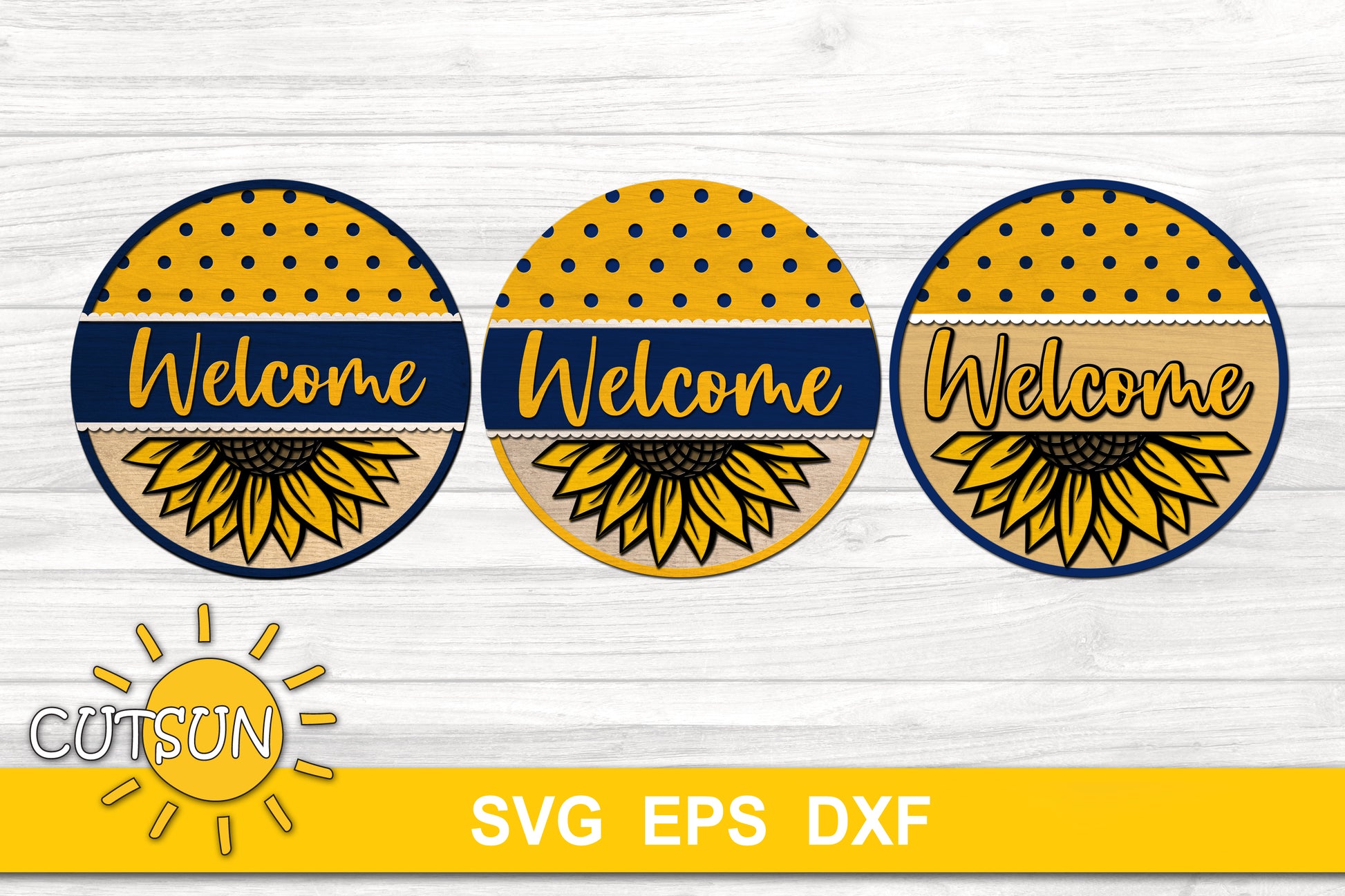 Sunflower Welcome Sign SVG