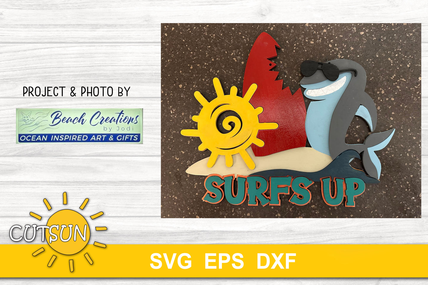Surfs up door hanger SVG