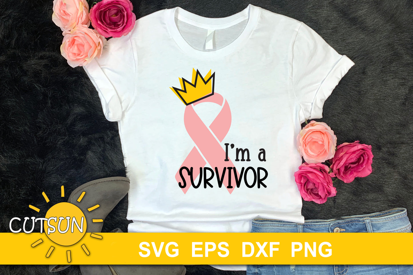 Breast cancer support SVG | Pink ribbon SVG