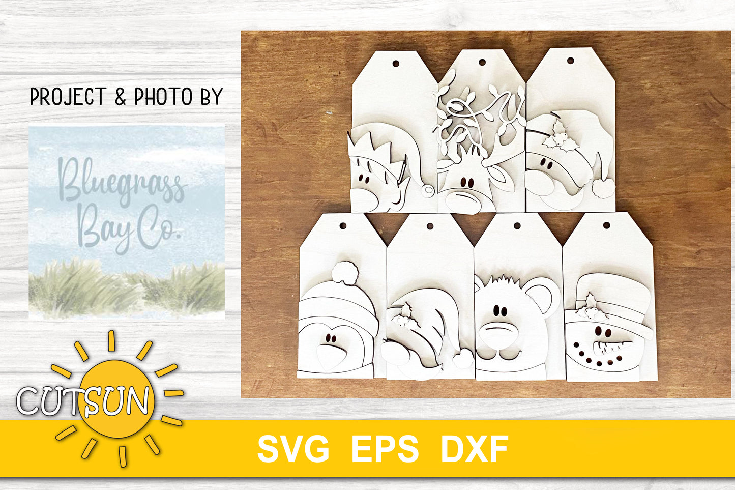 Christmas tags SVG bundle