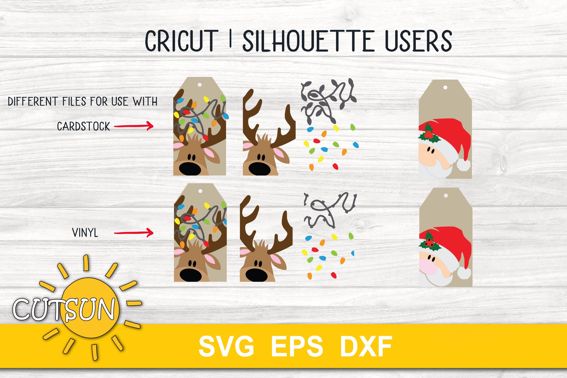 Christmas tags SVG bundle