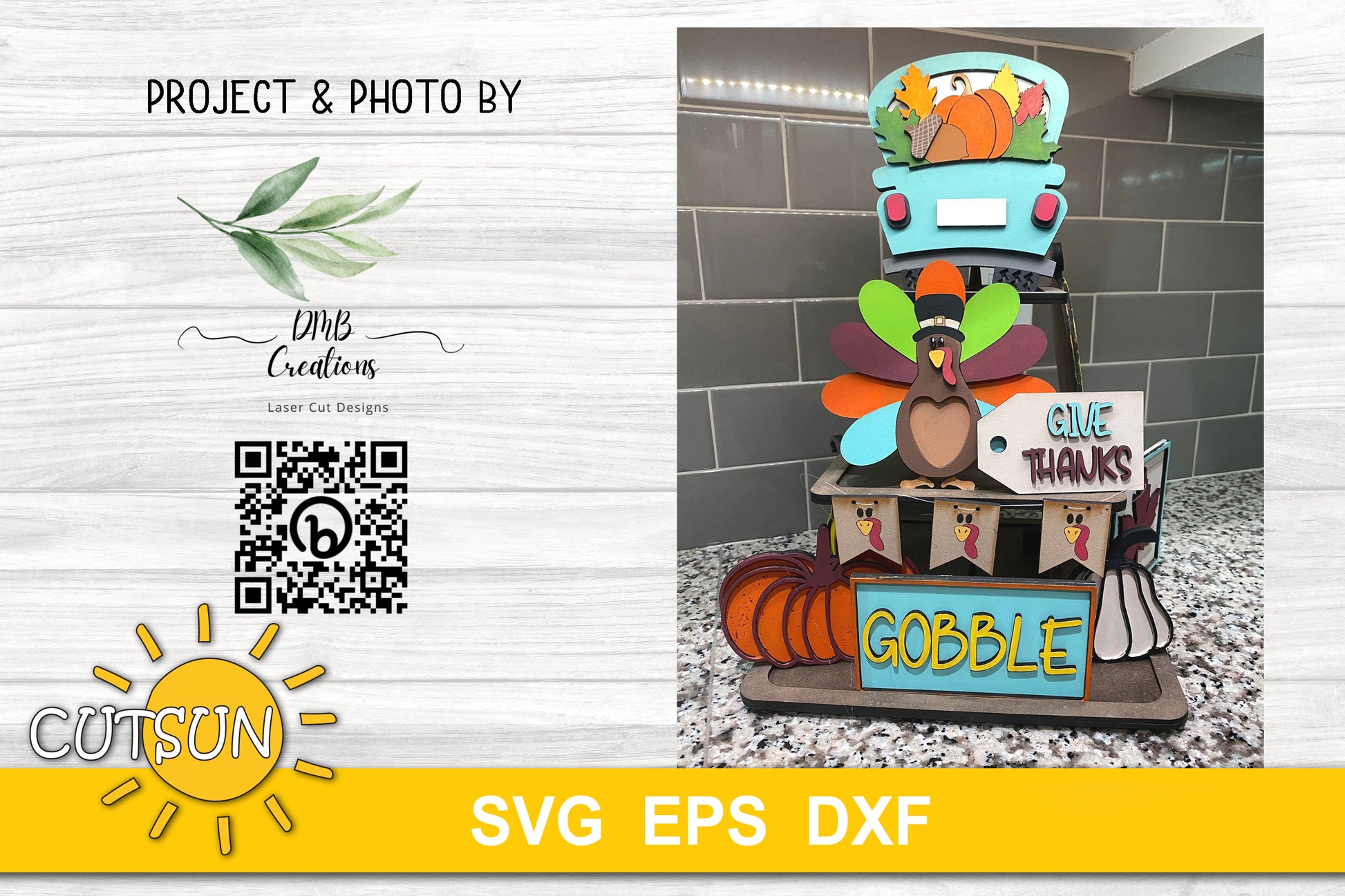 Thanksgiving Tiered Tray SVG