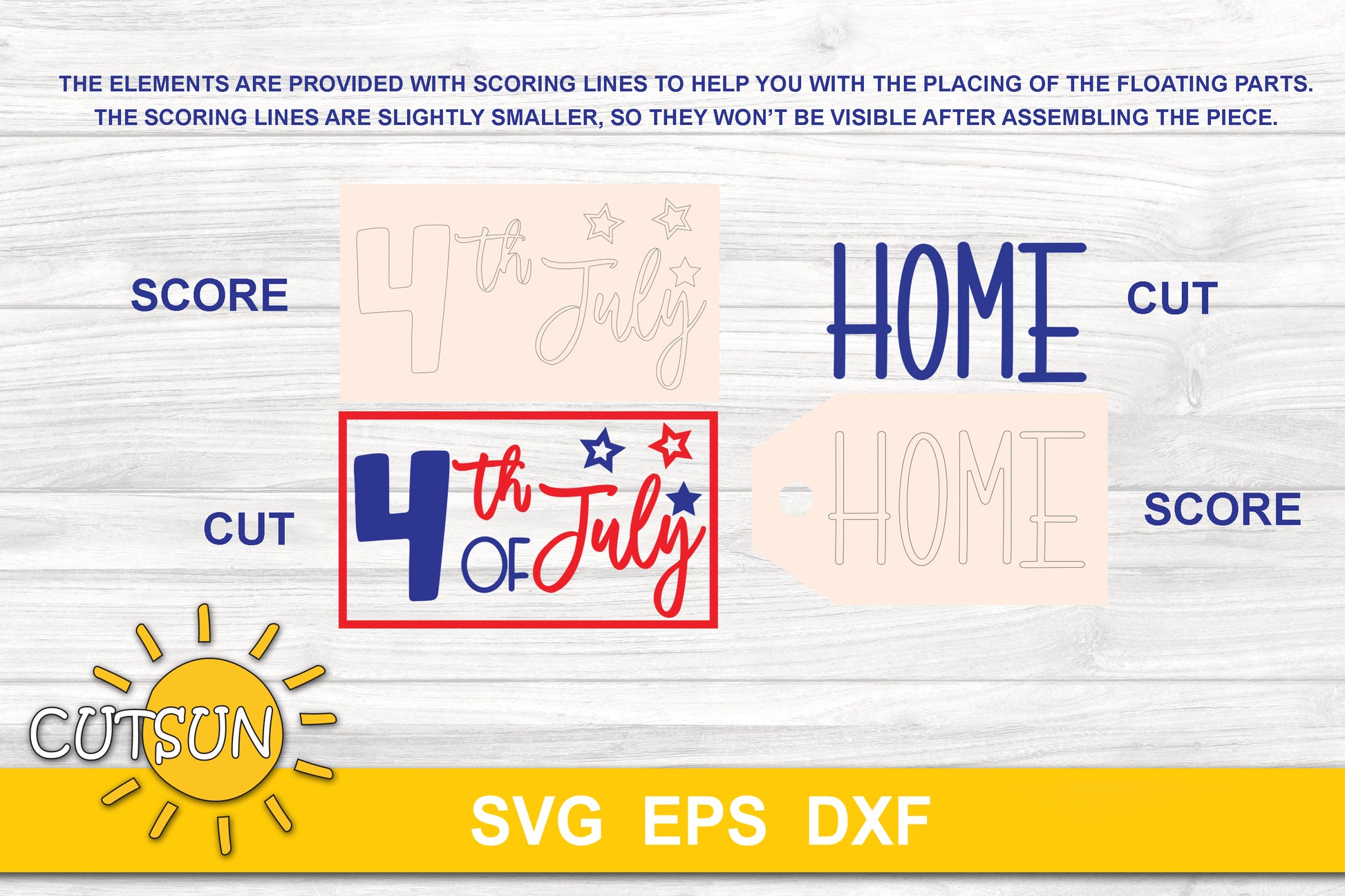 Patriotic Tiered Tray Decor SVG