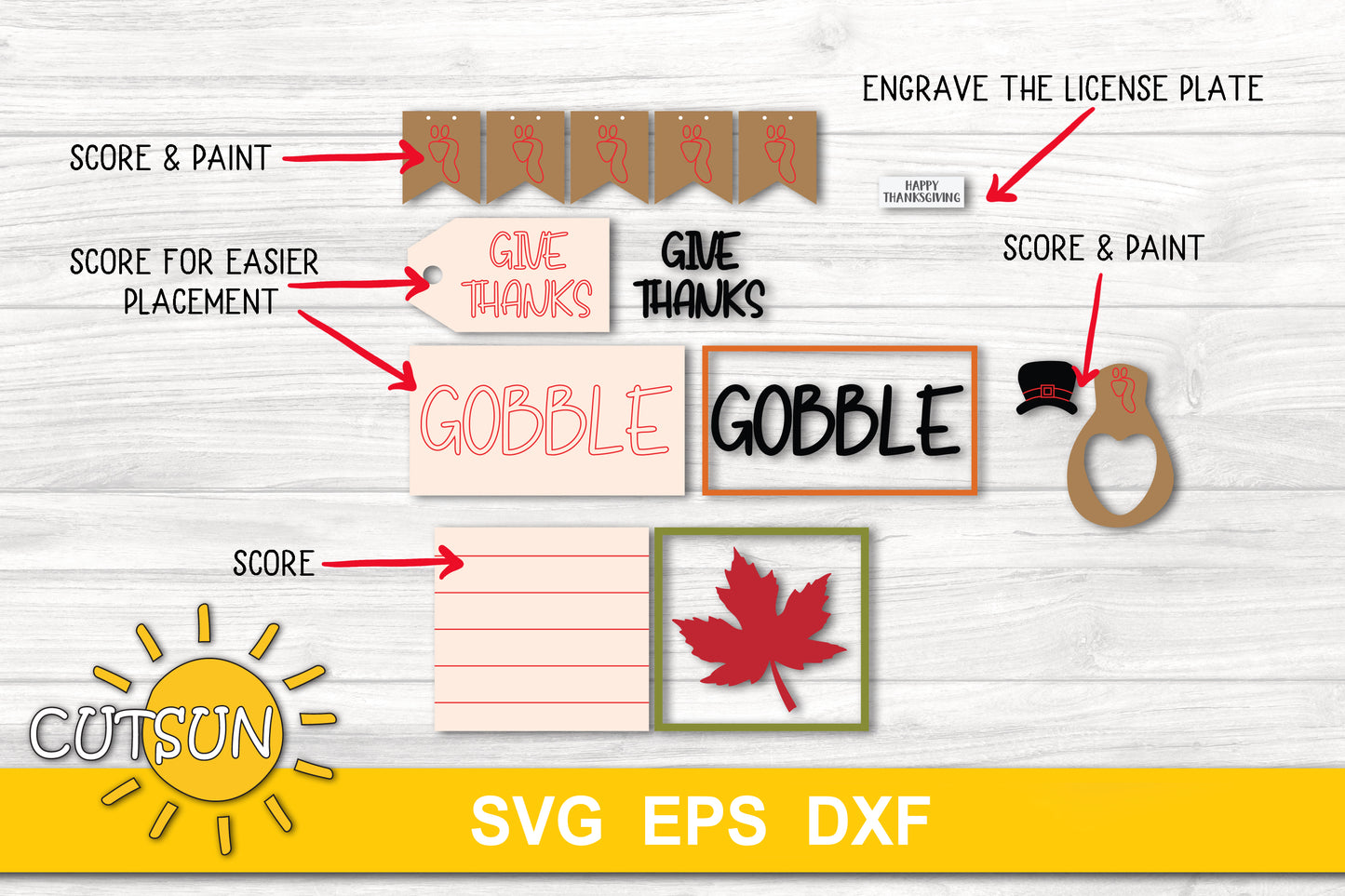 Thanksgiving Tiered Tray SVG