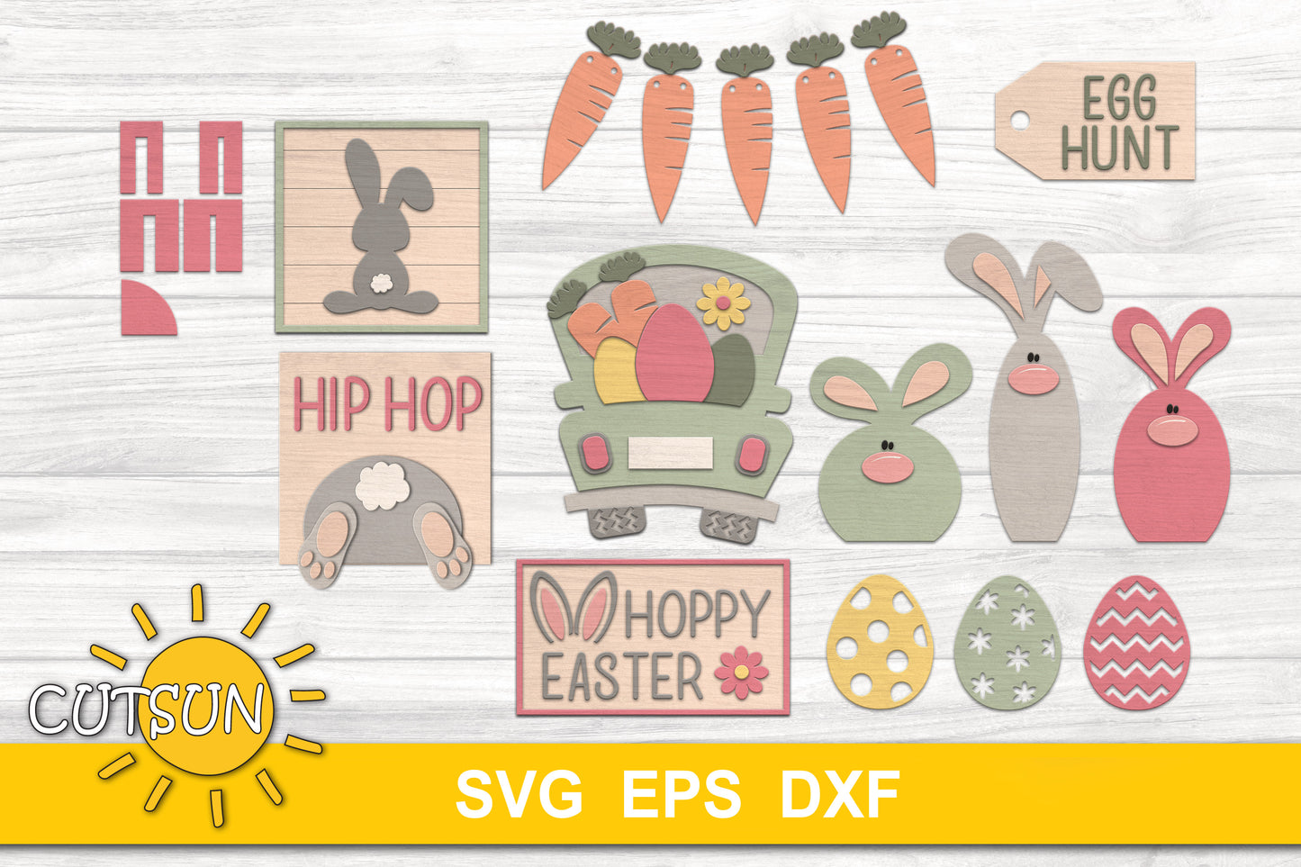 Easter Tiered Tray SVG | Easter Bunny Tier tray SVG