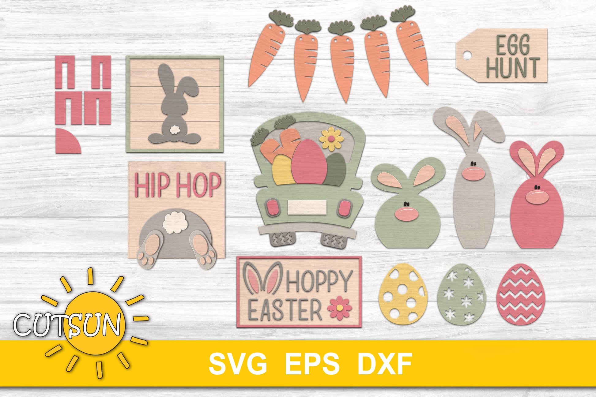 Easter Tiered Tray SVG | Easter Bunny Tier tray SVG