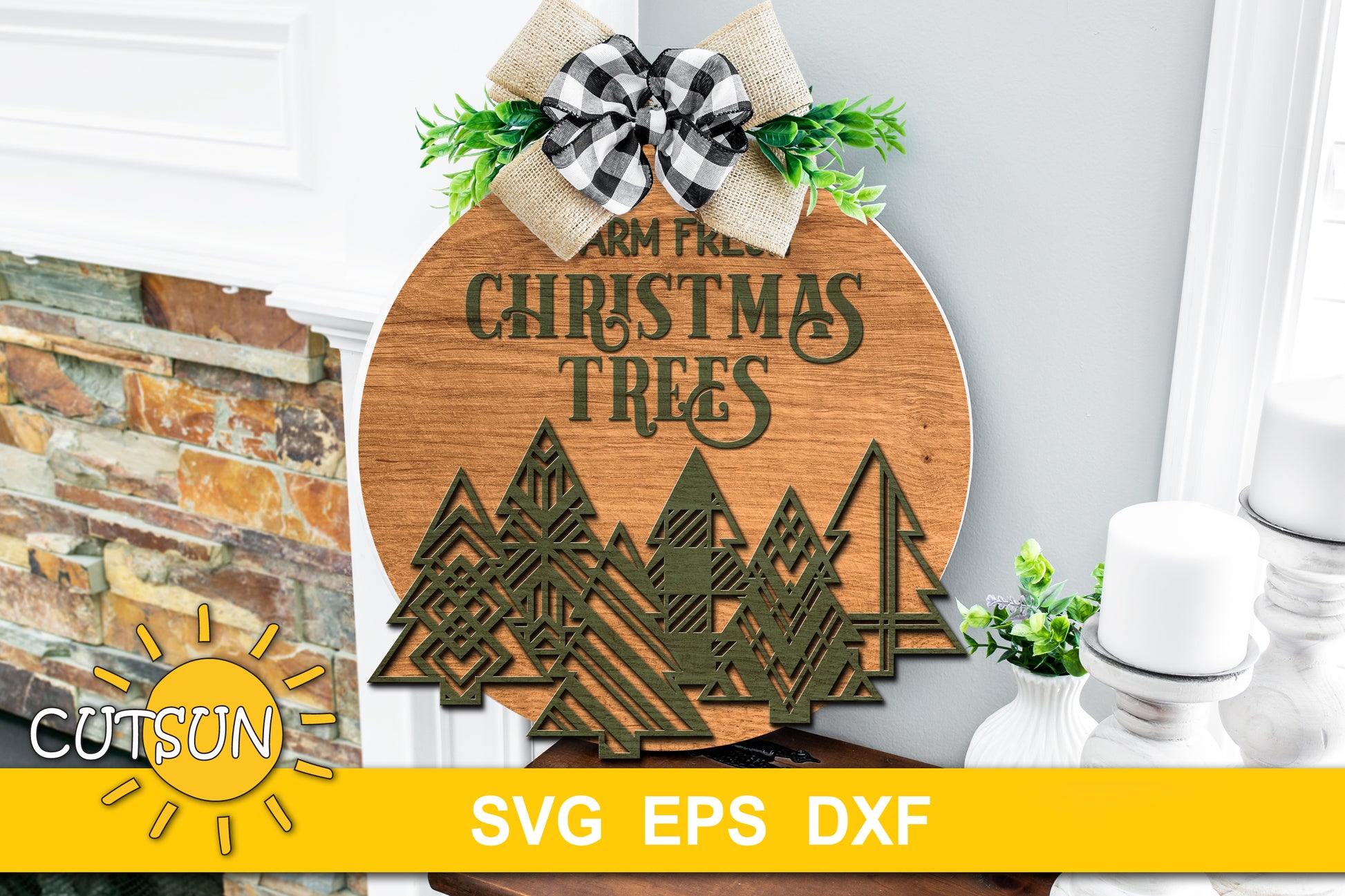 Farm Fresh Christmas Trees SVG