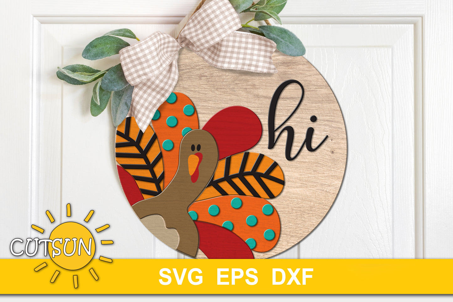 Thanksgiving door hanger SVG | Thanksgiving Welcome sign SVG