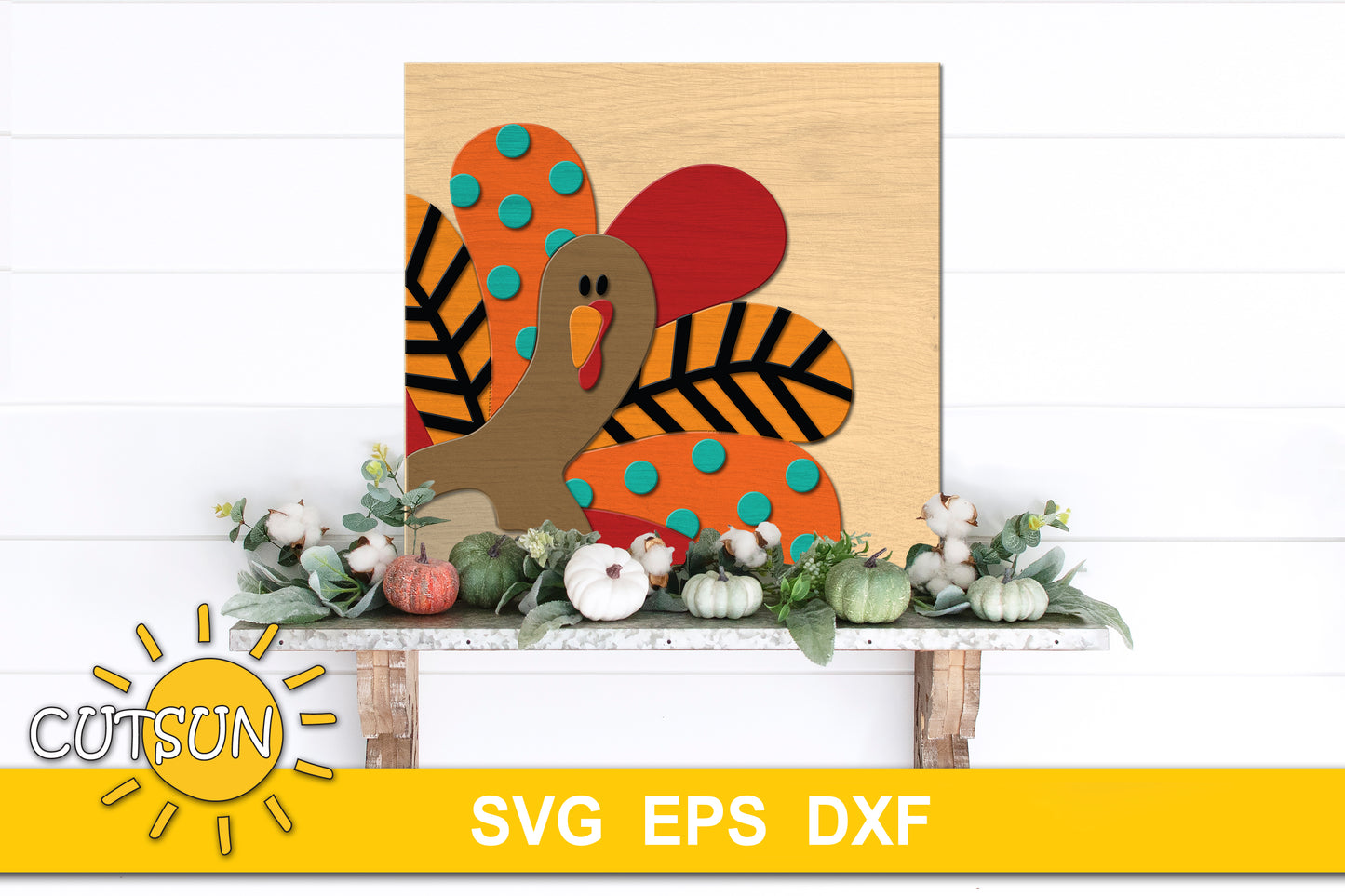 Turkey door hanger SVG | Thanksgiving sign SVG
