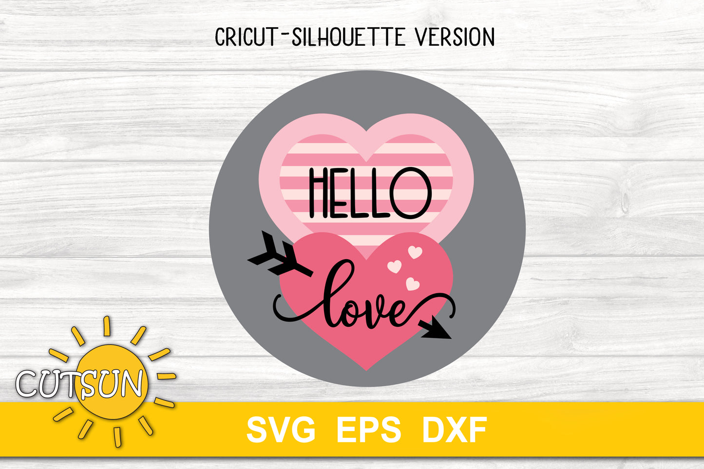 Valentines day door hanger SVG | Valentines day door hanger SVG | Hello Love Door Hanger svg | Glowforge SVG | Laser cut file