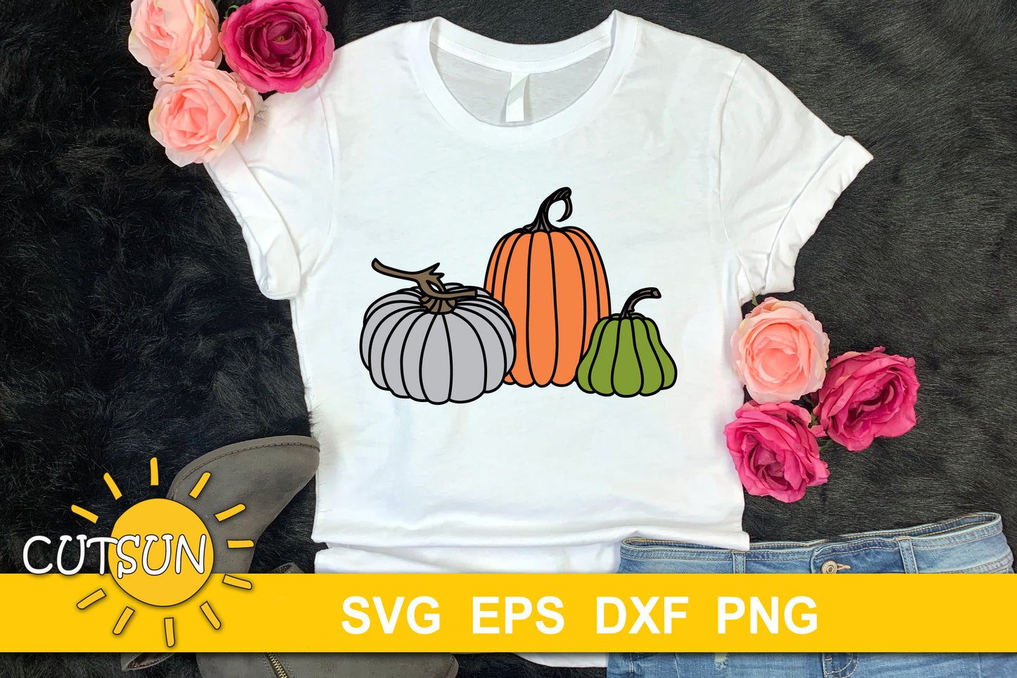 Welcome to our Patch | Three pumpkins SVG