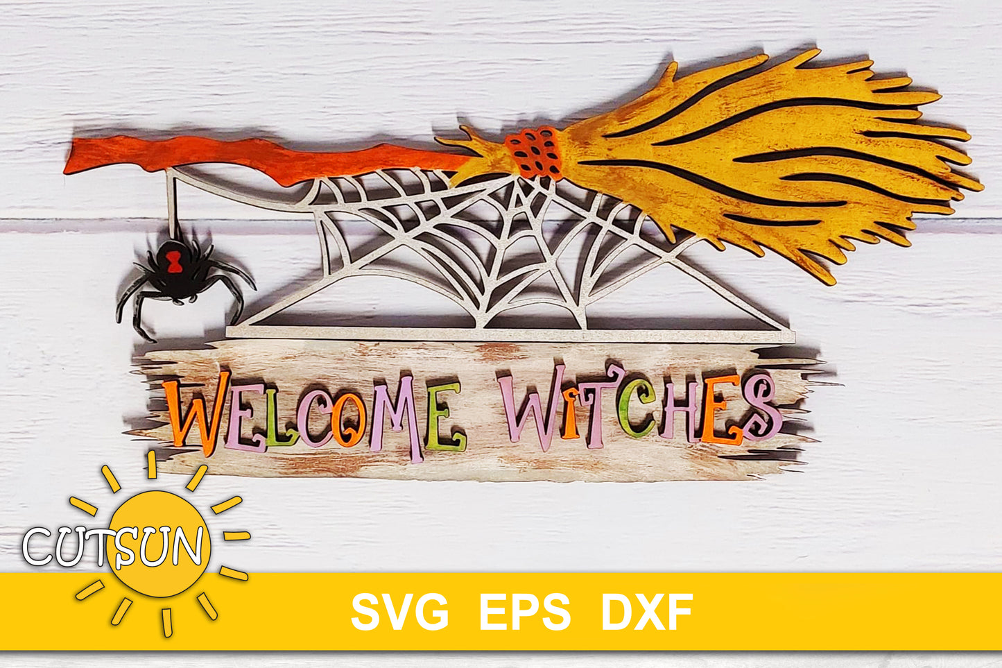 Welcome Witches Halloween door hanger SVG