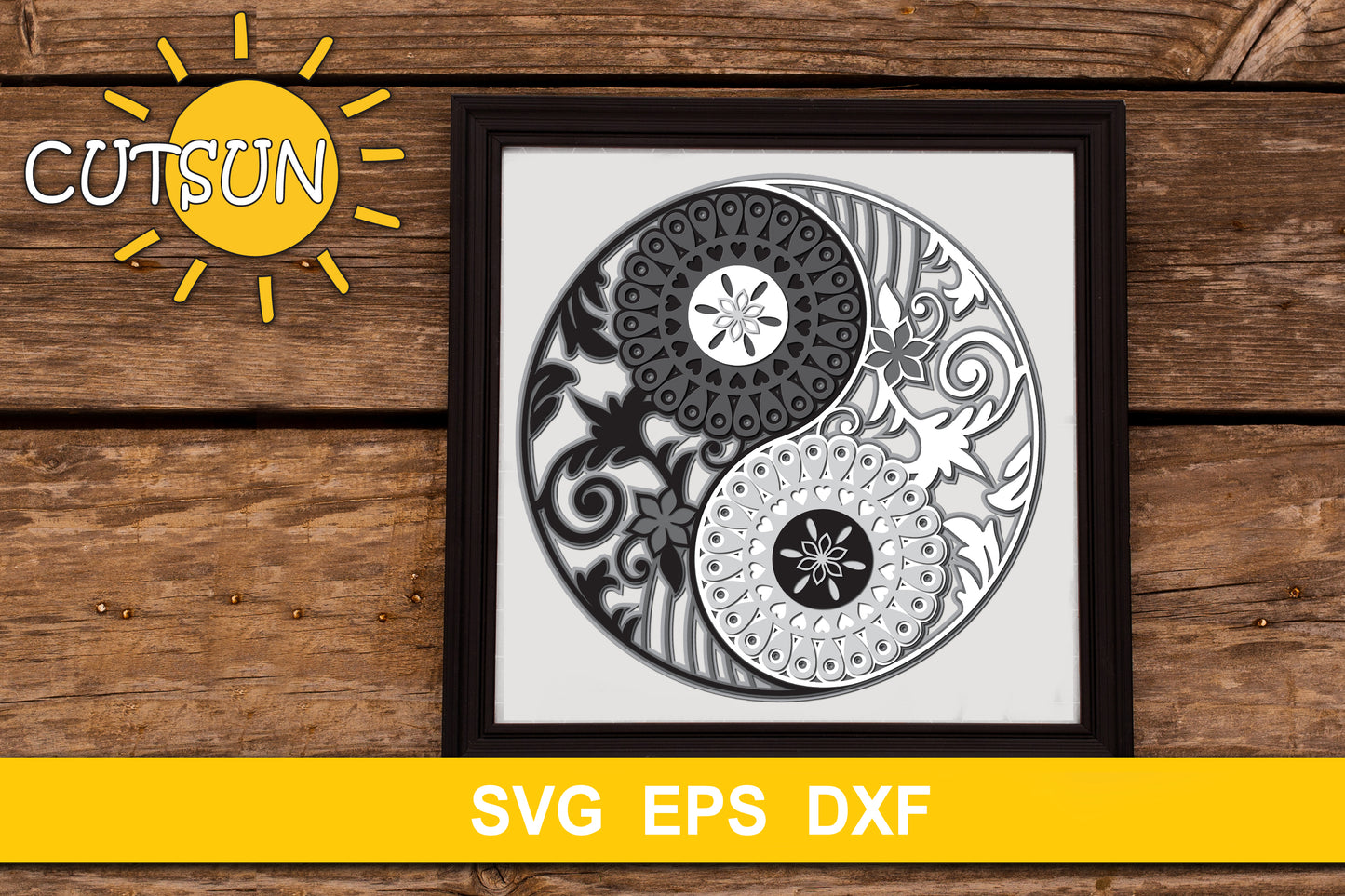 3D Layered Yin Yang SVG