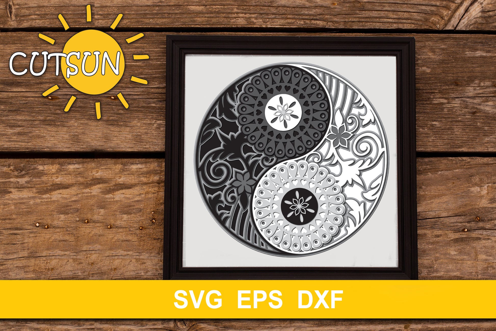 3D Layered Yin Yang SVG