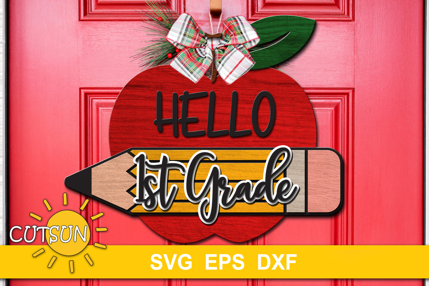 Apple Back to School sign SVG