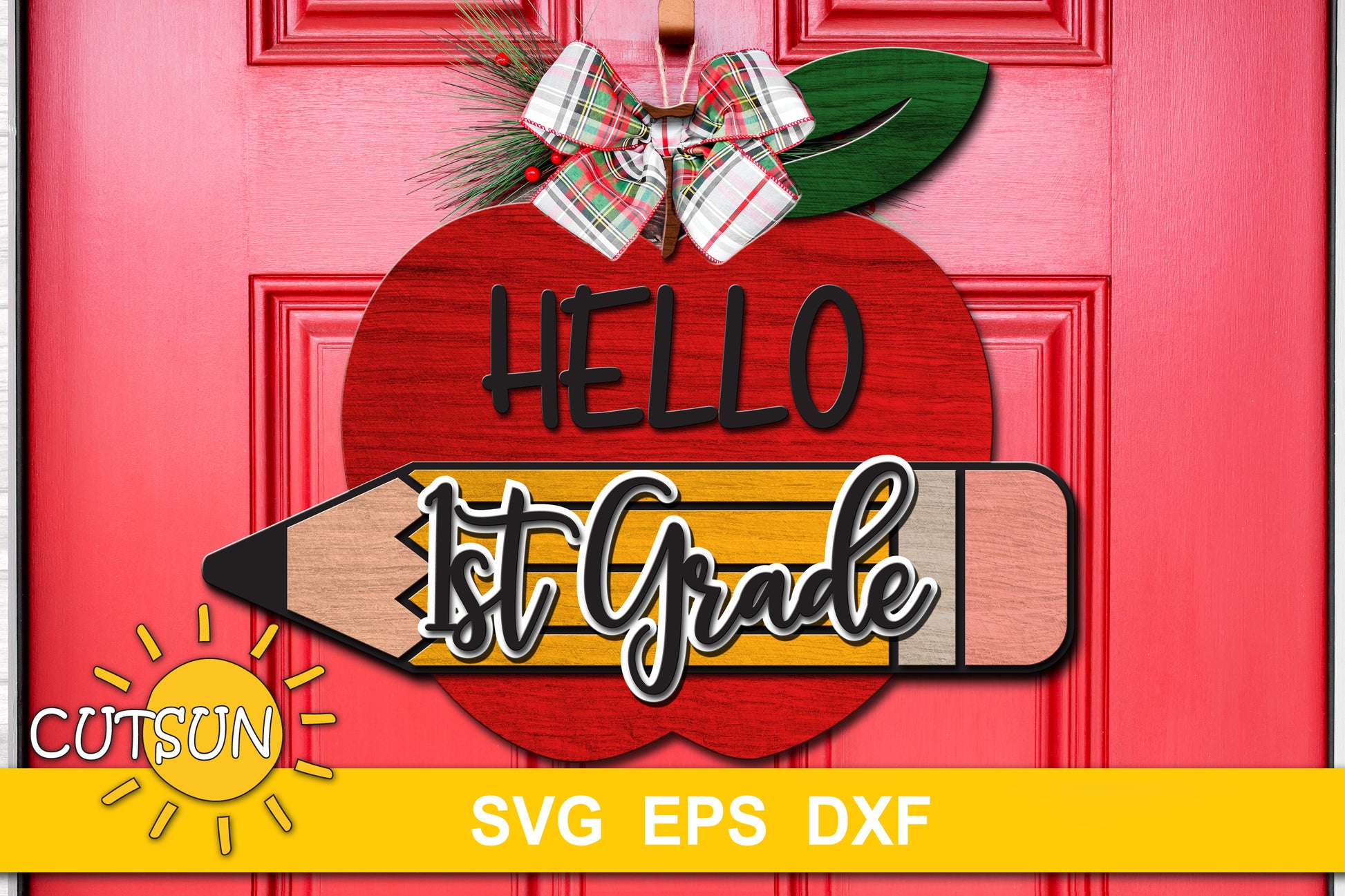 Apple Back to School sign SVG