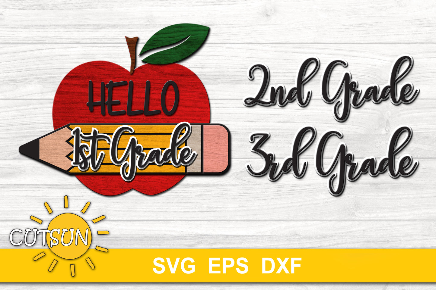 Apple Back to School sign SVG