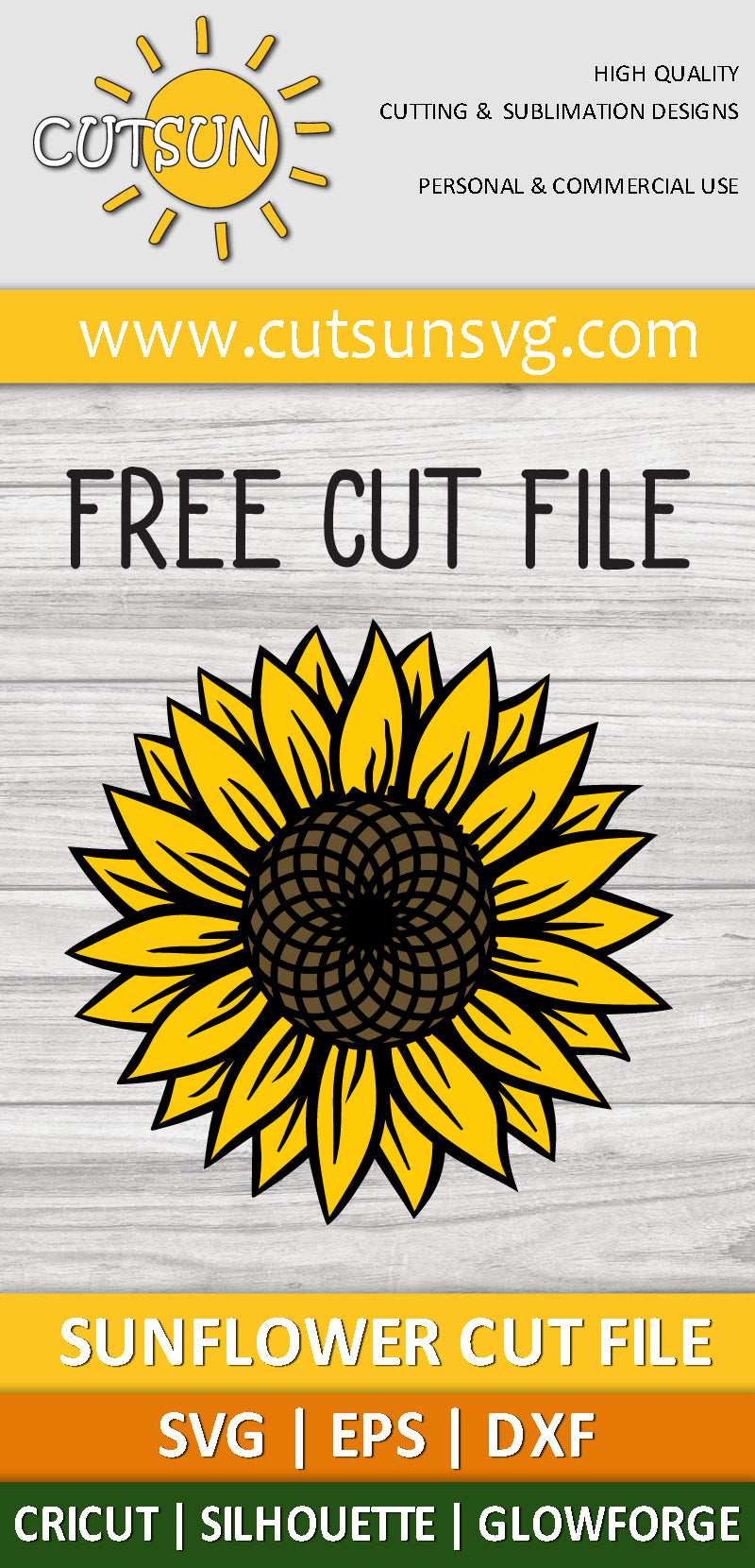Free Sunflower Layered SVG