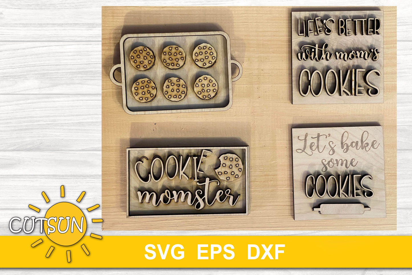 Cookie baking tiered tray decor SVG