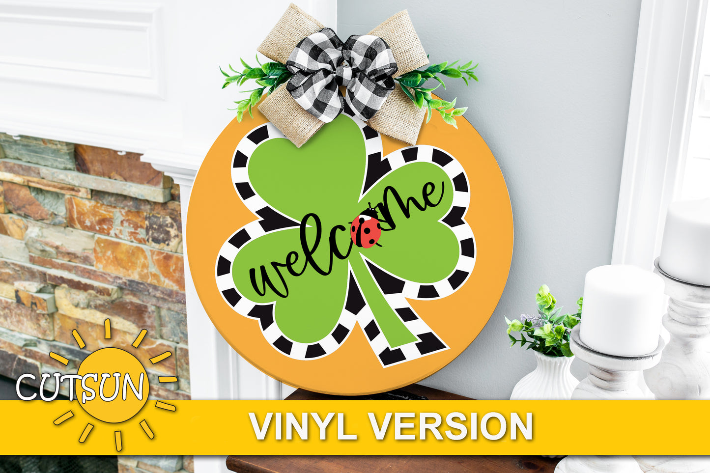 Clover door hanger SVG | St Patricks day door hanger SVG