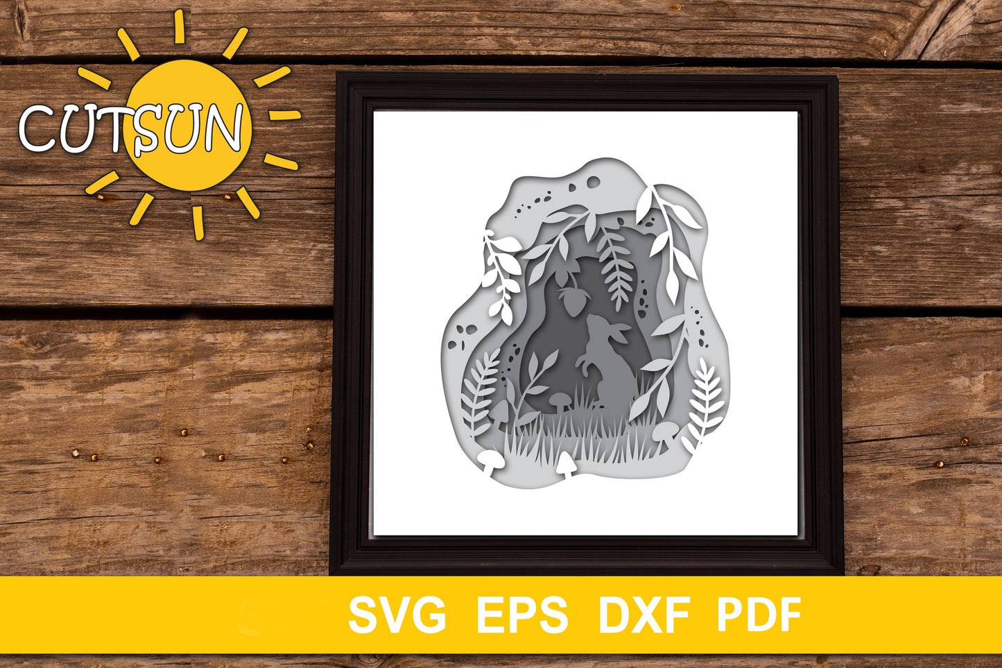 Easter Bunny Shadow Box SVG