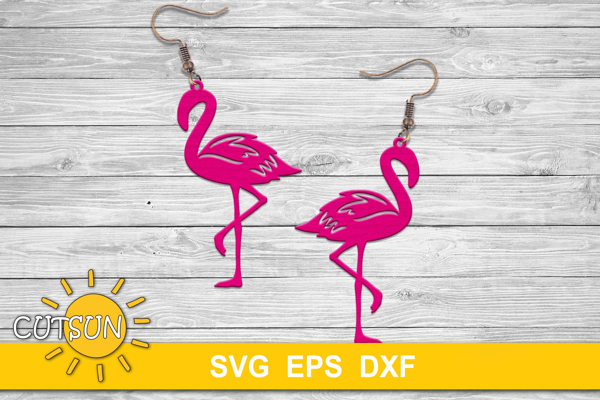 Flamingo earrings svg