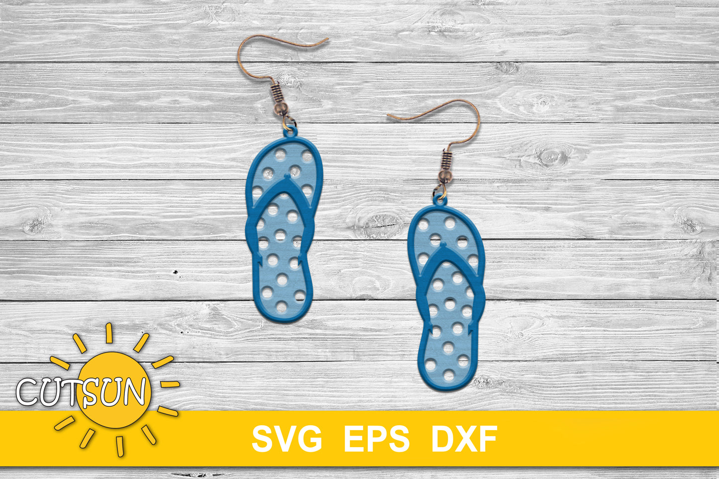 Flip flops earrings svg