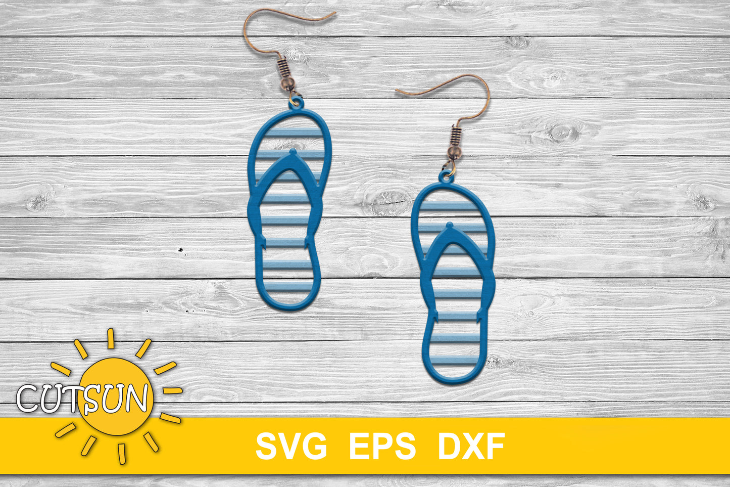 Flip flops earrings svg
