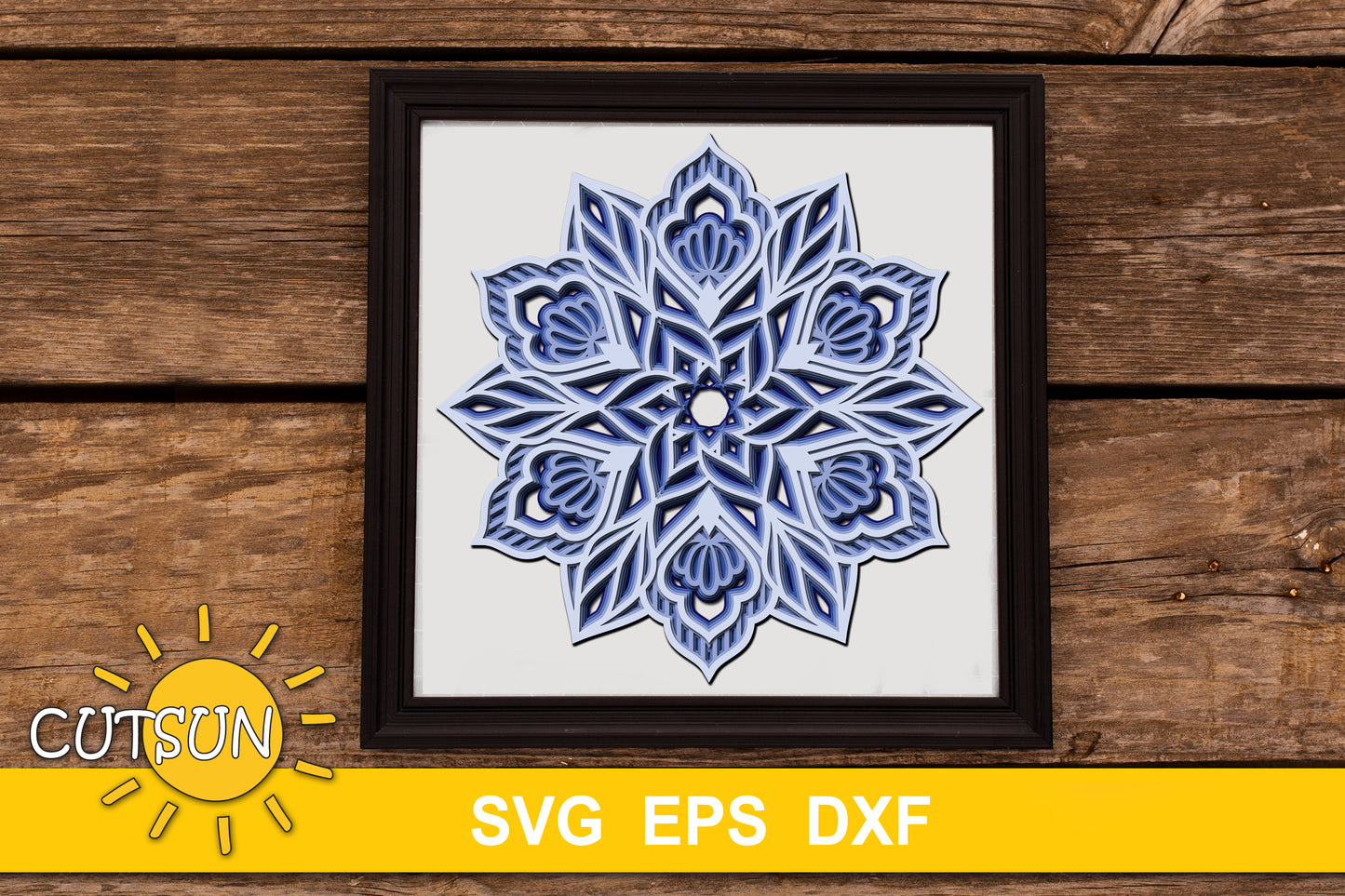 3D Layered Mandala SVG