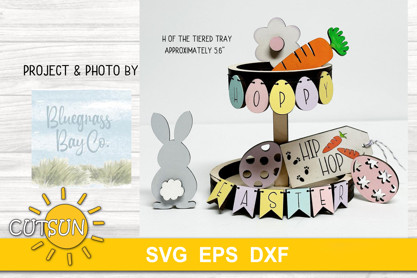 Mini Easter tiered tray decor SVG
