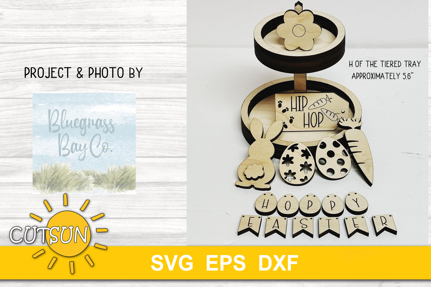Mini Easter tiered tray decor SVG