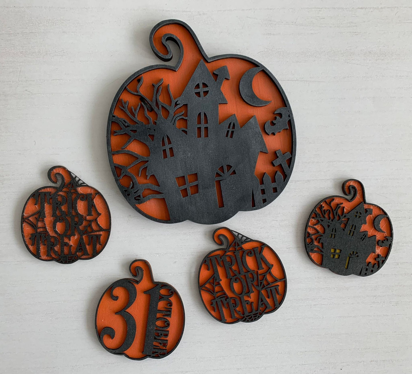 Patterned Halloween pumpkins SVG bundle