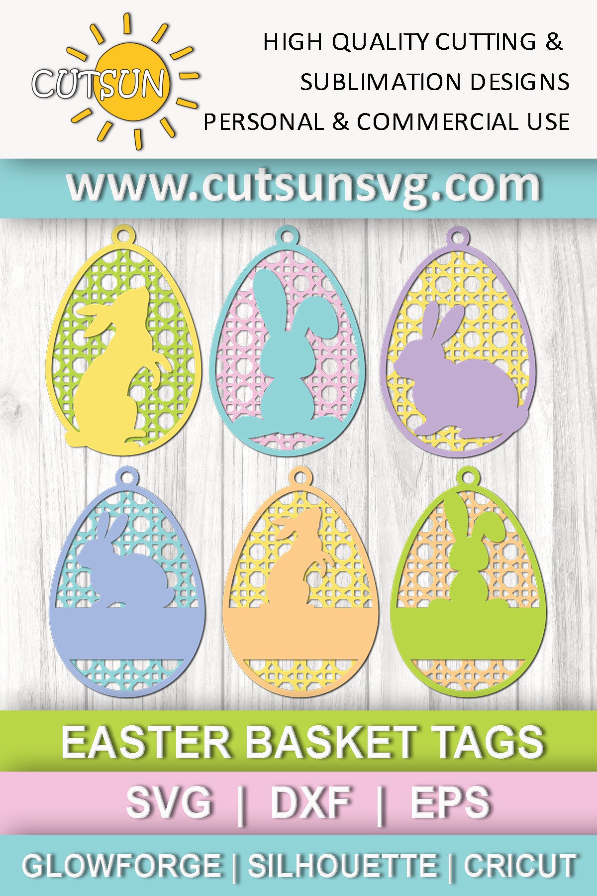 Rattan Cake Easter Basket ornaments SVG bundle