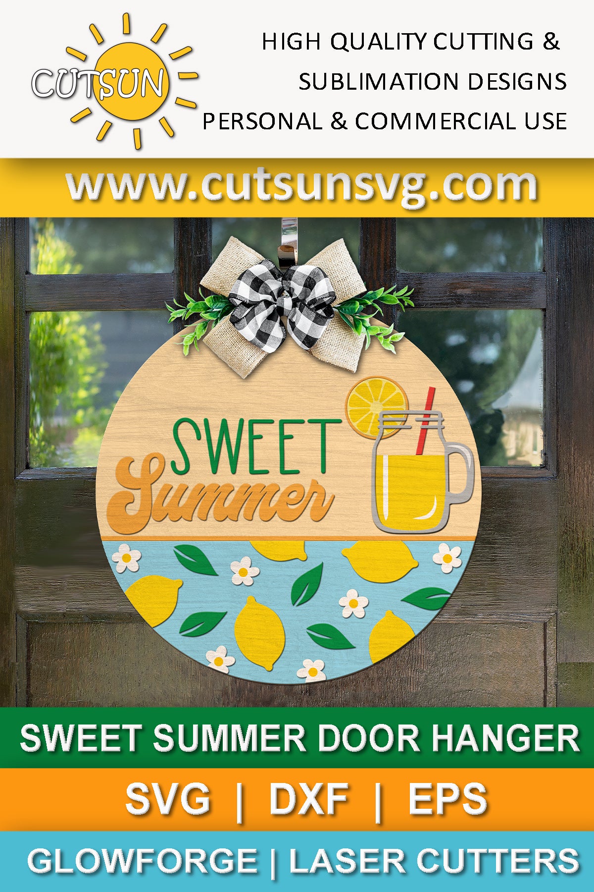Sweet summer Lemonade door hanger SVG