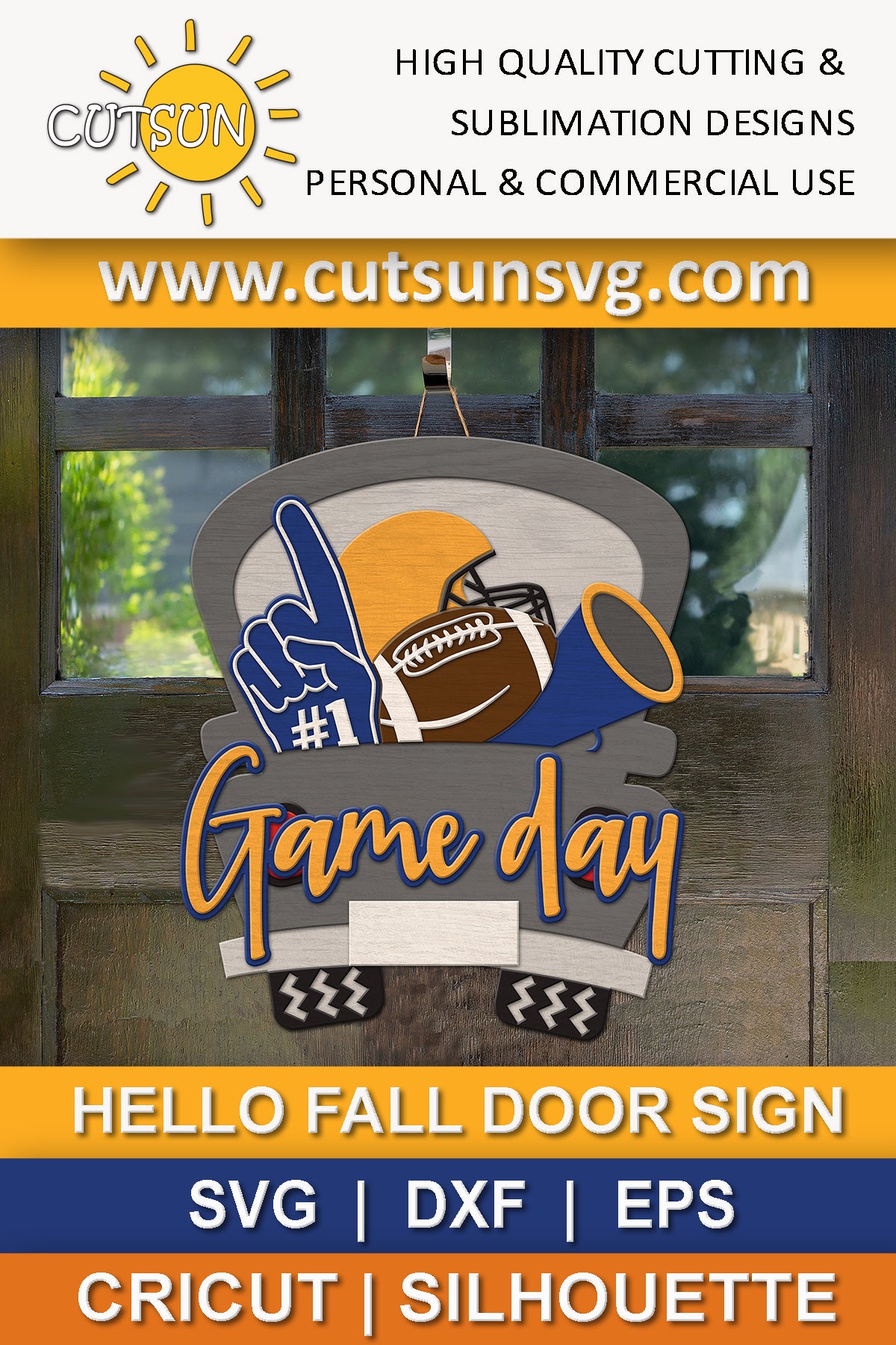 Football truck door hanger svg
