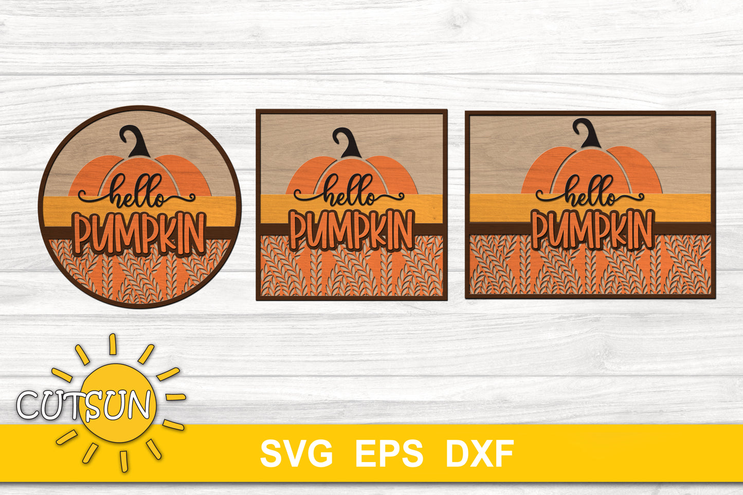 Door Sign Hello Pumpkin SVG