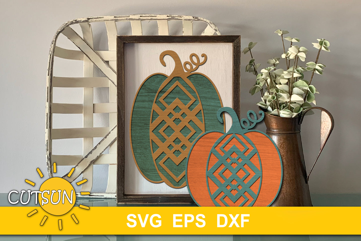 Patterned pumpkins SVG | Fall decor SVG