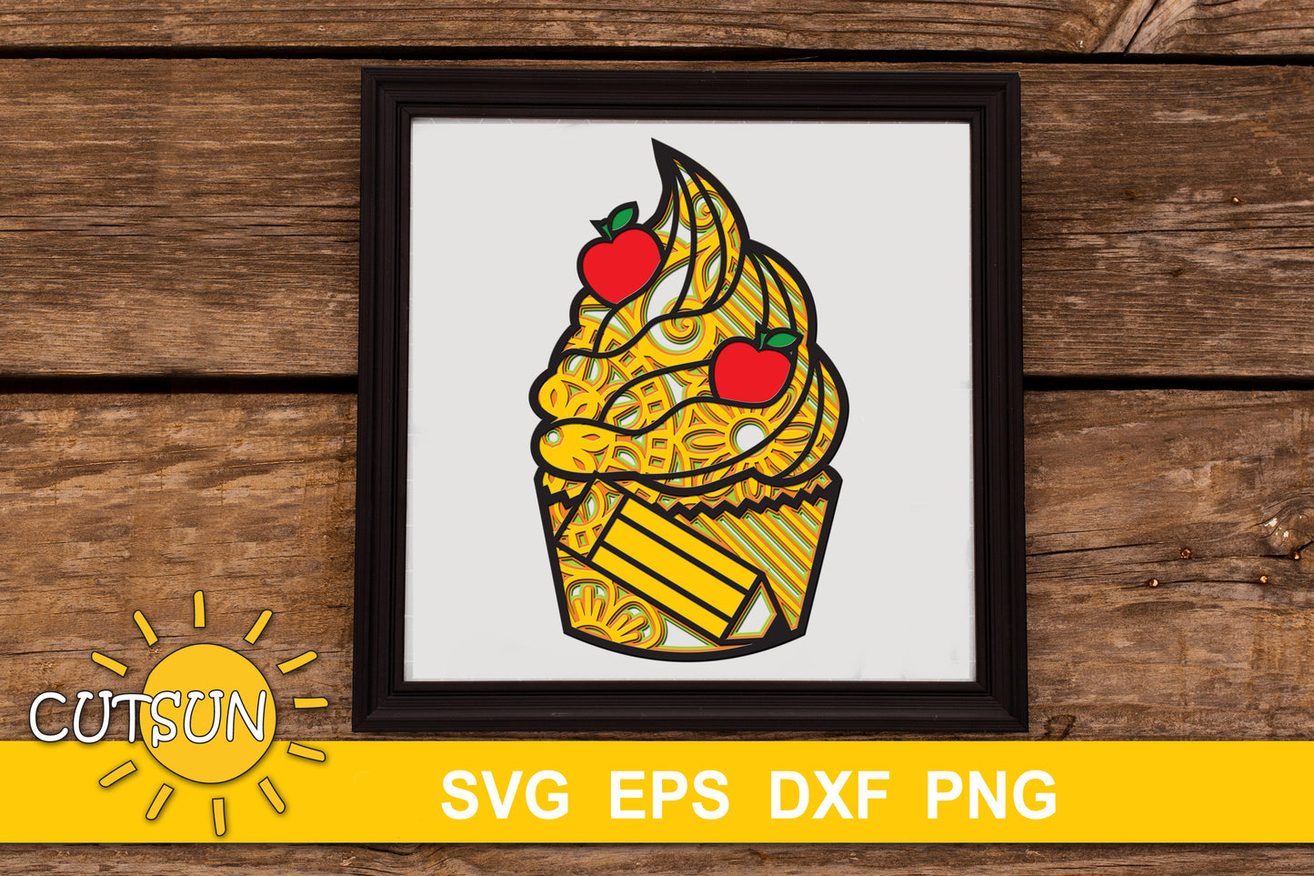 Back to school SVG | Layered Back to school Cupcake SVG
