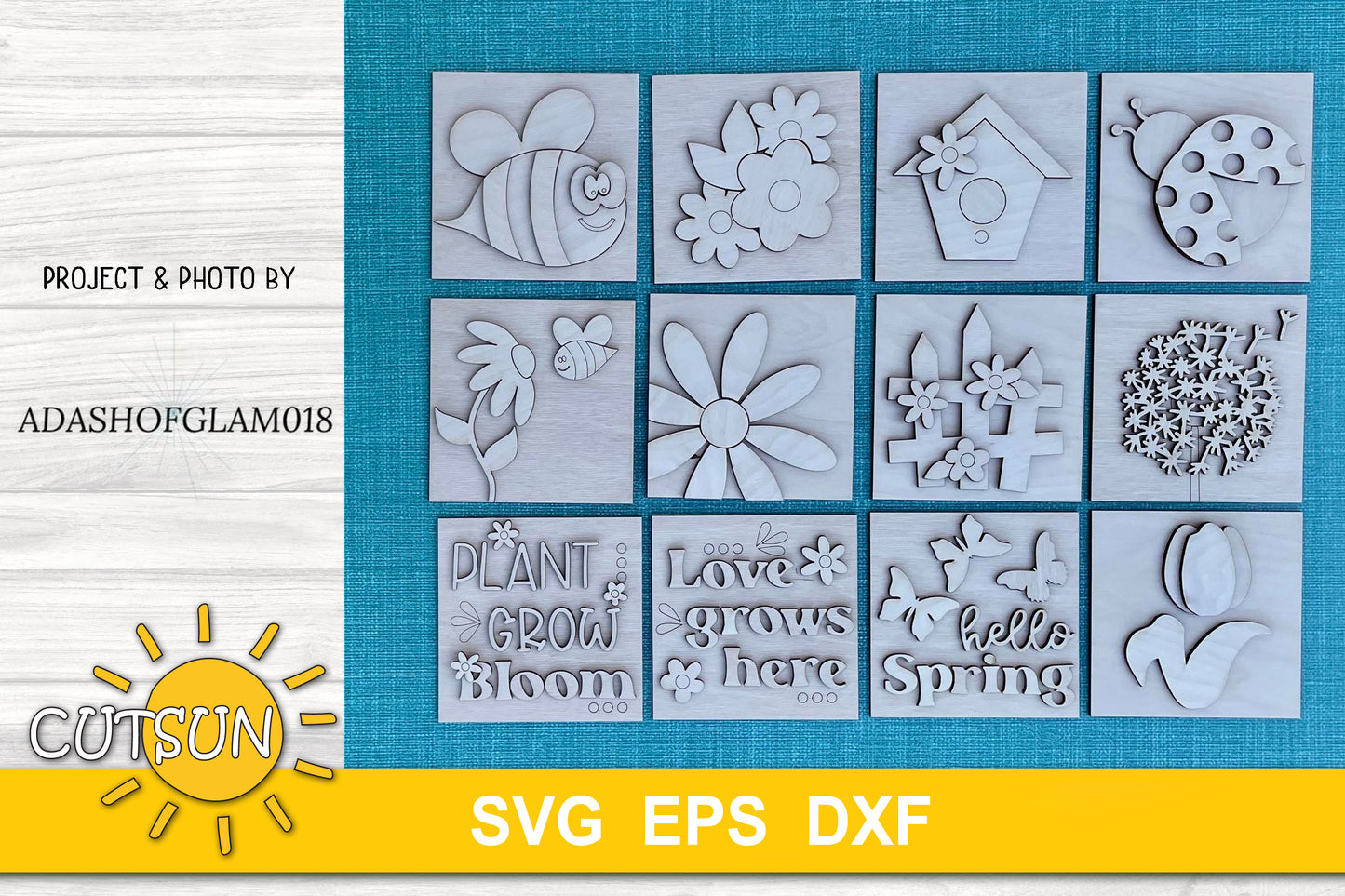 Spring leaning signs SVG bundle