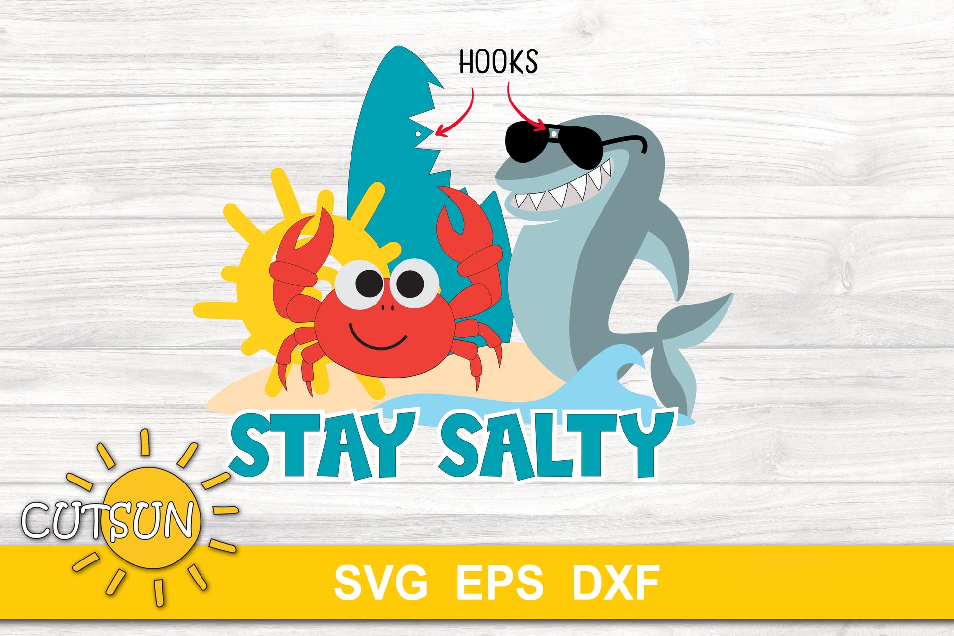 Stay salty door hanger SVG