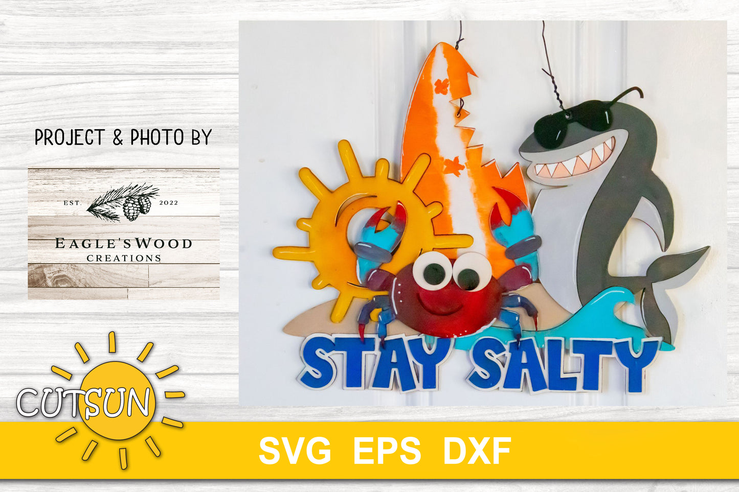 Stay salty door hanger SVG