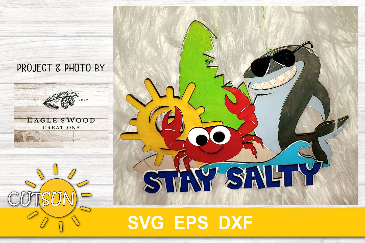 Stay salty door hanger SVG
